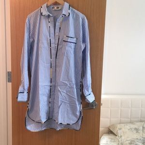 MSGM Striped Long Button Down